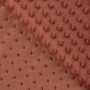 Fleece stof Minky Dots, roestrood