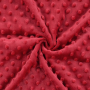Tissu polaire minky doux à pois, rouge
