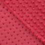 Tissu polaire minky doux à pois, rouge