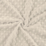 Fleece stof Minky Dots, gebroken wit