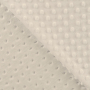 Fleece stof Minky Dots, gebroken wit