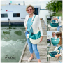 Tissu simili cuir synthétique lavea, bleu pétrole