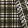 Lightweight coat fabric roughed chequered, olive green