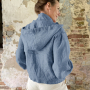 Lichte jeansstof stretch chambray, helderblauw