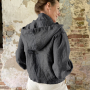 Lichte jeansstof stretch chambray, zwart