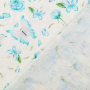 Tissu lin coton Papillons Butterfly, turquoise