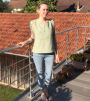 Tissu lin coton, vert OTAN
