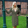 Tissu lin coton, vert olive