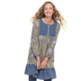 Linnen mix stonewashed, duivenblauw