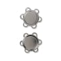 Bouton magnétique à coudre, 25 mm, couleur argent