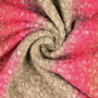 Tissu bouclette effet dégradé, rose fuchsia