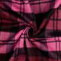 Tissu laine mélangée pour manteau à carreaux Check, rose fuchsia
