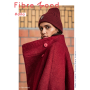 Mantelstof Fibre Mood, wijnrood