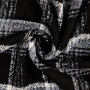 Mantel tweed ruit, zwart