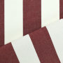 Zonweringdoek / outdoorstof, 160 cm, bordeauxrood, wit