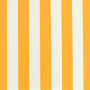 Toile store banne extérieur 160cm déperlant, à rayures, blanc-jaune