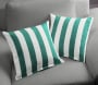 Toile store banne extérieur 160cm déperlant, à rayures, blanc-vert