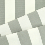 Toile store banne extérieur 160cm déperlant, à rayures, blanc-gris clair