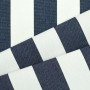 Zonweringdoek / outdoorstof 160 cm, marineblauw / wit