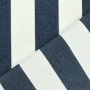 Zonweringdoek / outdoorstof 160 cm, marineblauw / wit