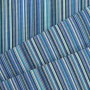 Toile store banne extérieur 160cm déperlant, à fines rayures, bleu