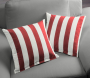 Awning / outdoor fabric, 160 cm, red / white