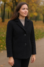 Merino Wollen fleece uni, antracietgrijs