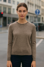 Merino Wool jersey uni, sand