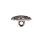 Metal Shank button Hearts and Flowers 15 mm