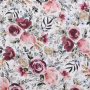 Musselin Double Gauze Blumenliebe, weiss