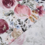 Musselin Double Gauze Blumenliebe, weiss