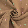 Katoenen mousseline double gauze Butterfly, lichtbruin