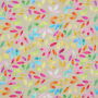 Tissu double gaze de coton Feuilles Colorful Leaves, gris taupe