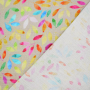 Tissu double gaze de coton Feuilles Colorful Leaves, gris taupe