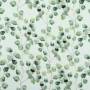Katoenen mousseline double gauze Eucalyptus, wit