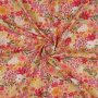 Tissu double gaze de coton Fleurs Flower Field, abricot
