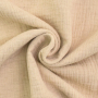 Tissu double gaze de coton lin uni, naturel