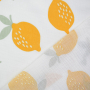 Tissu double gaze de coton Citrons lemon, blanc
