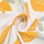 Tissu double gaze de coton Citrons lemon, blanc