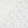 Tissu double gaze de coton Fleurs Little Flower Bouquet, blanc