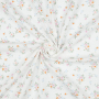 Tissu double gaze de coton Fleurs Little Flower Bouquet, blanc