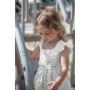 Tissu double gaze de coton Fleurs Little Flower Bouquet, blanc