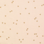 Tissu double gaze de coton Coeurs Little hearts, abricot