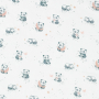 Musselin Double Gauze Little Panda, wollweiss