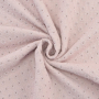 Tissu double gaze de coton broderie anglaise fleurs, vieux rose