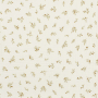 Tissu double gaze de coton Feuilles Small Leaves, blanc cassé