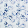 Tissu double gaze de coton Feuilles Aquarell Leaves, bleu