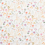 Tissu double gaze de coton Fleurs Wild Flowers, blanc cassé