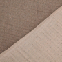 Tissu quadruple gaze de coton recyclé, marron chiné