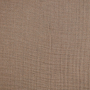 Tissu quadruple gaze de coton recyclé, marron chiné
